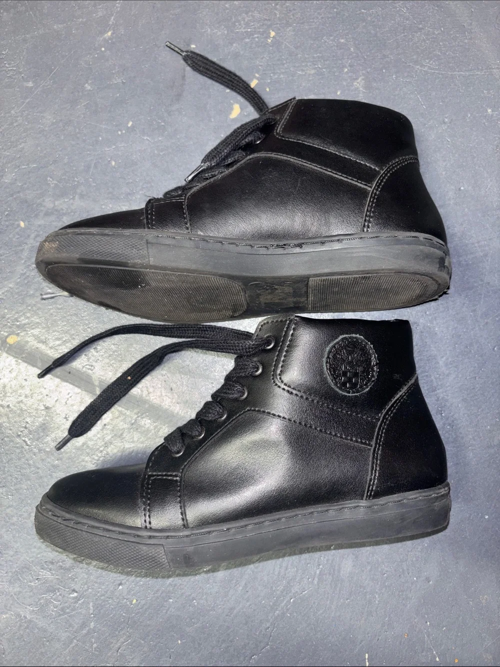 Boy’s Black High-Top Casual Sneakers